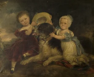 Arthur och Frances Hood, barn till Sir Arthur Gregory från Styvechale Hall och Nelson, 1838