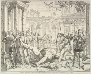 The Martyrdom of Saint Christopher, från The Story of Saints James and Christopher in the..., 1776.