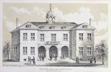 Old City Hall, New York, 1776, från "Valentine
