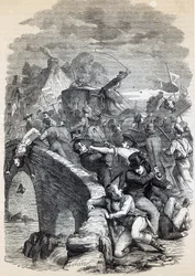 Election Riot at Hawick, 1837, illustration från 