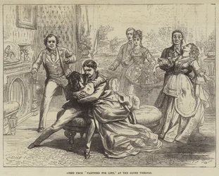 Scen från Partners for Life, på Globe Theatre