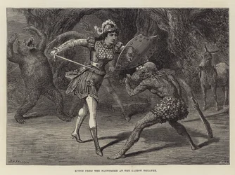 Scen från Pantomime på Gaiety Theatre