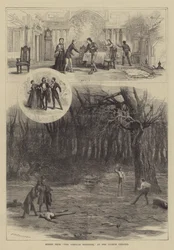 Scener från The Corsican Brothers, på Lyceum Theatre