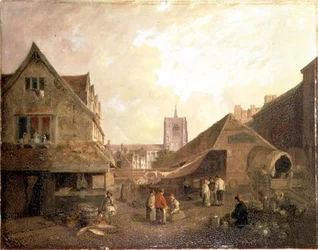 Old Fishmarket, Norwich (olja på duk)