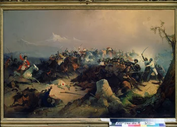 Attack av Cherkesses av det ryska kavalleriet den 24 maj 1846 (Attack of the Cherkesses på det ryska kavalleriet den 24 maj