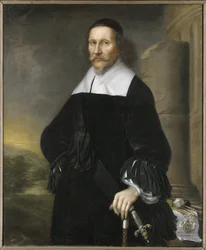 Georg Stiernhielm, poete et linguiste suedois - Porträtt av Georg Stiernhielm (1598-1672), av Ehrenstrahl, David Kloecker (1629-1698). Olja på duk