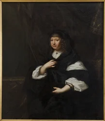 Marie Elisabeth de Saxe, duchesse consort de Holstein Gottorp - Porträtt av prinsessan Marie Elisabeth av Sachsen (1610-1684), hertiginna av Holstein-Gottorp, av Ehrenstrahl, David Kloecker (1629-1698). Olja på duk. Mått: 137x120 cm. Nationalmuseum Stock