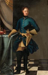 Porträtt av kung Karl XII av Sverige 1682-1718, ca. 1716