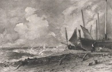 En havsstrand, 1830.