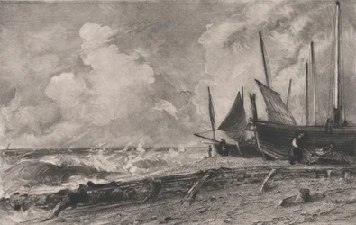 En havsstrand, 1830.