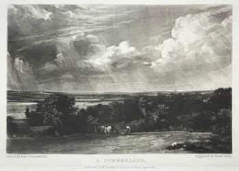 Olika ämnen av landskap, karakteristiska för engelska landskap...A Summerland, 1831.