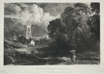 Olika landskapsämnen, karaktäristiska för engelska landskap...Stoke av Nayland, Suffolk, 1830.