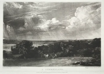 Olika ämnen av landskap, karakteristiska för engelska landskap från bilder målade av John Constable, R.A.: A Summerland