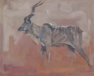 Kudu Bull, 2018 (olja på pannå)