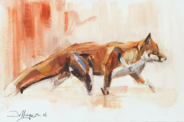 Red Fox, 2015 (olja på duk)