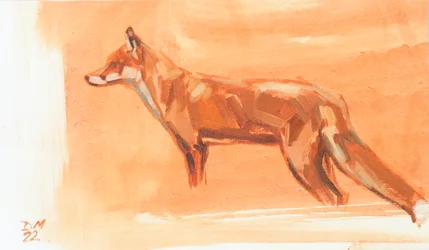 Red Fox, 2022 (olja på duk)