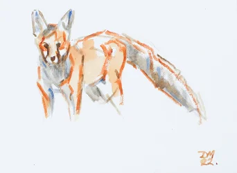 Red Fox, 2022 (olja på duk)