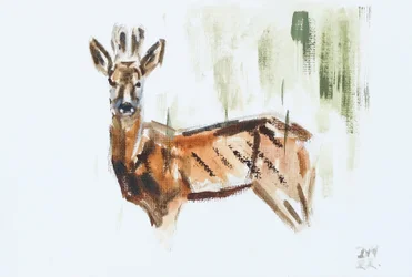 Rådjur (Buck), 2022 (olja på duk)