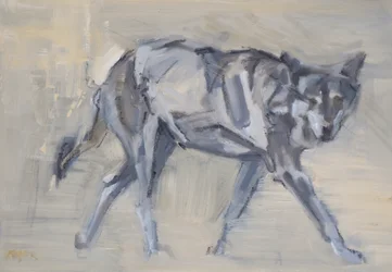 Wolf 11, 2023 (olja på pannå)