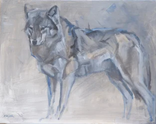 Wolf 1, 2023 (olja på duk)