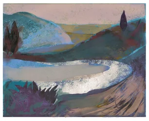 Slingrande Hillside Road, 2023 (blandteknik)