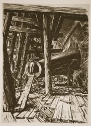 En axelkonsol, illustration från "The Western Front", utgiven av Country Life Ltd