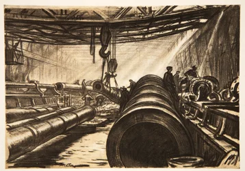 Flyttning av tunga kanontuber, illustration från "The Western Front", utgiven av Country Life Ltd