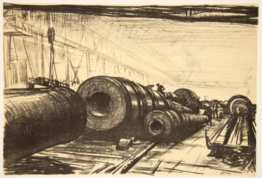 Några stora kanoner, illustration från "The Western Front", utgiven av Country Life Ltd