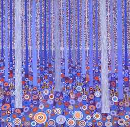 Blue Orange Forest, 2015 (akryl på duk)