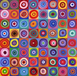 In Square Circle 64 efter Kandinsky, 2012 (akryl på duk)
