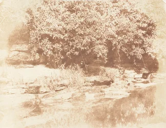 Burnside, Fife Island i Almond River, 1843-47. Skapare: David Octavius Hill, Robert Adamson, Hill & Adamson.