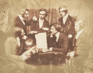 Prof. Fraser, pastor Welsh, pastor Hamilton och tre andra män, 1843-47. Skapare: David Octavius Hill, Robert Adamson, Hill & Adamson.