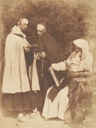 William Borthwick Johnstone, William Leighton Leitch och David Scott som The Monks of K..., 1843-47. Skapare: David Octavius Hill, Robert Adamson, Hill & Adamson.