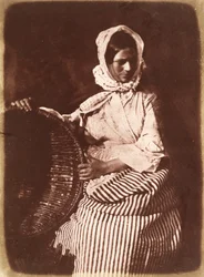 Mrs Hall, Newhaven, c.1843-47 (saltpappersavtryck från kalotypsnegativ) (se även 224279, 224280)