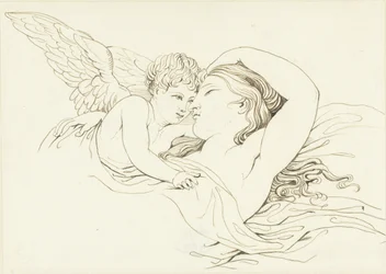 Liggande Venus med Amor
