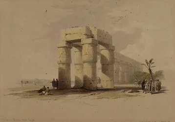 At Luxor, Thebe, Upper Egypt, från "Egypt and Nubia", Vol.1 (litho)