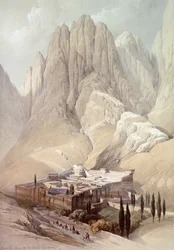 St.Catherine-klostret med berget Horeb, 19 februari 1839, skylt 118 från volym III av 