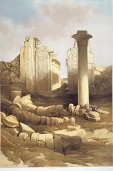 Egypten, Pilared Hall of the Temple of Karnak, av David Roberts