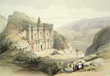 El Deir, Petra, 8 mars 1839, skylt 90 från volym III av 