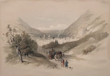 Ingången till Nablus, 1839.