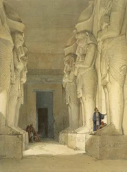 Utgrävt tempel i Gysha, Nubien, ur Egypten och Nubien, vol. 1