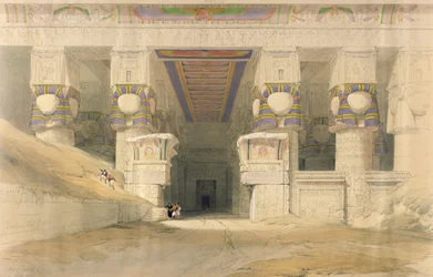 Facade o le Malumalu o Hathor, Dendarah, mai 