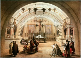 I det heliga landet: Jerusalem, Heliga gravens kyrka, Golgatha (gravyr)