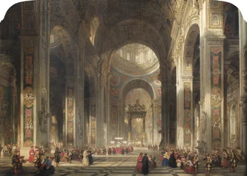 St Peters interiör, Rom, 1862