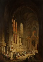 Interiör av en katedral, 1822 eller 1829