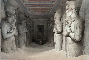 Interiör av Temple of Aboo Simbel, från 