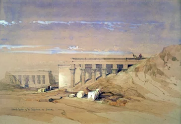 Sidovy av templet som kallas Typhonaeum i Dendera, Egypten, 1800-talet