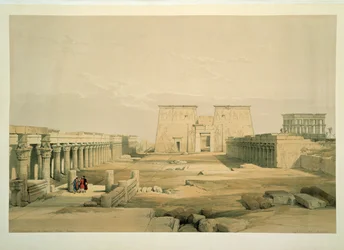 Huvudingång till templet på ön Philae
