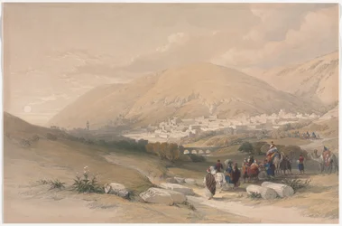 Nablus antika Sikem, 1839.