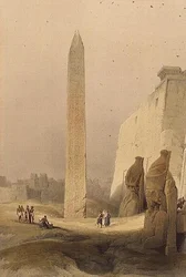 Obelisk i Luxor, från "Egypt and Nubia", Vol.1 (litho)